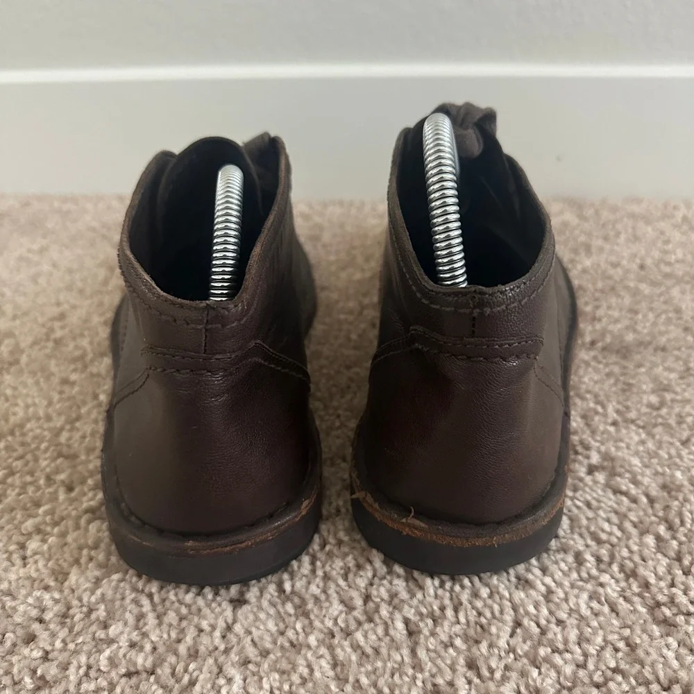 John Varvatos Chukka Boots Mens 9.5 Brown Leather Lace Up F505K48 Q683